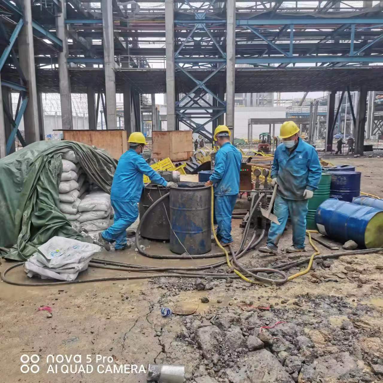 乾安设备基础下沉沉降注浆加固施工